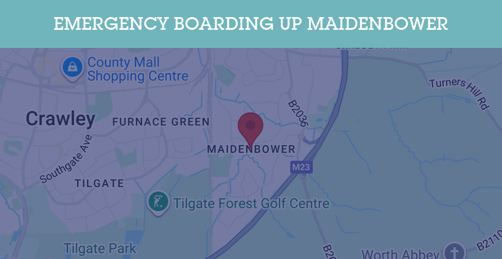 Emergency Boarding Up Services in Maidenbower - RH postcode
