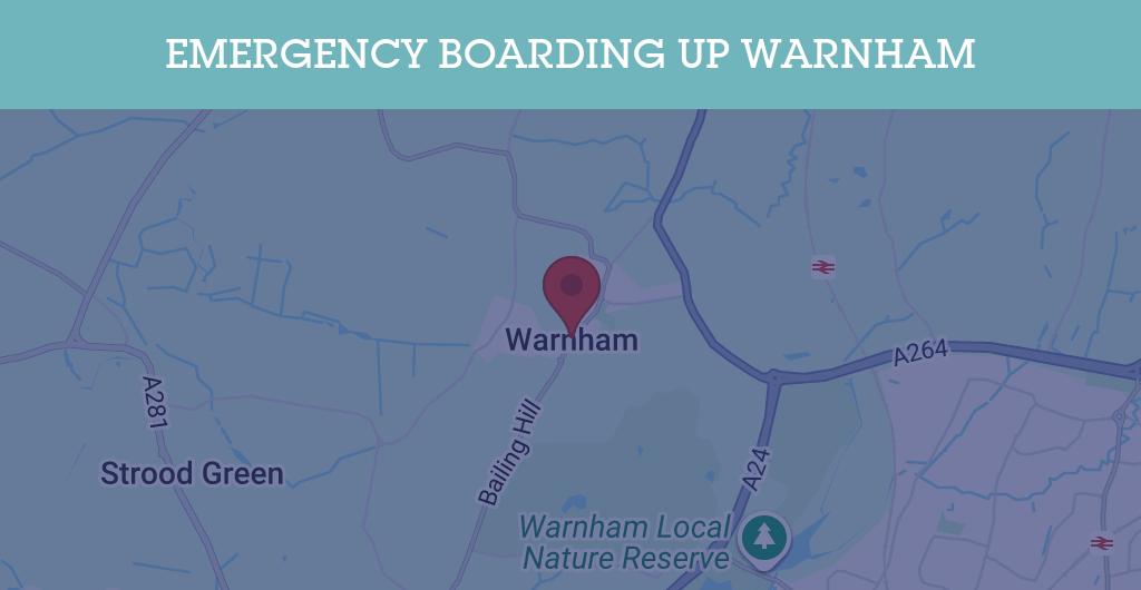 Emergency Boarding Up Services in Warnham - RH postcode